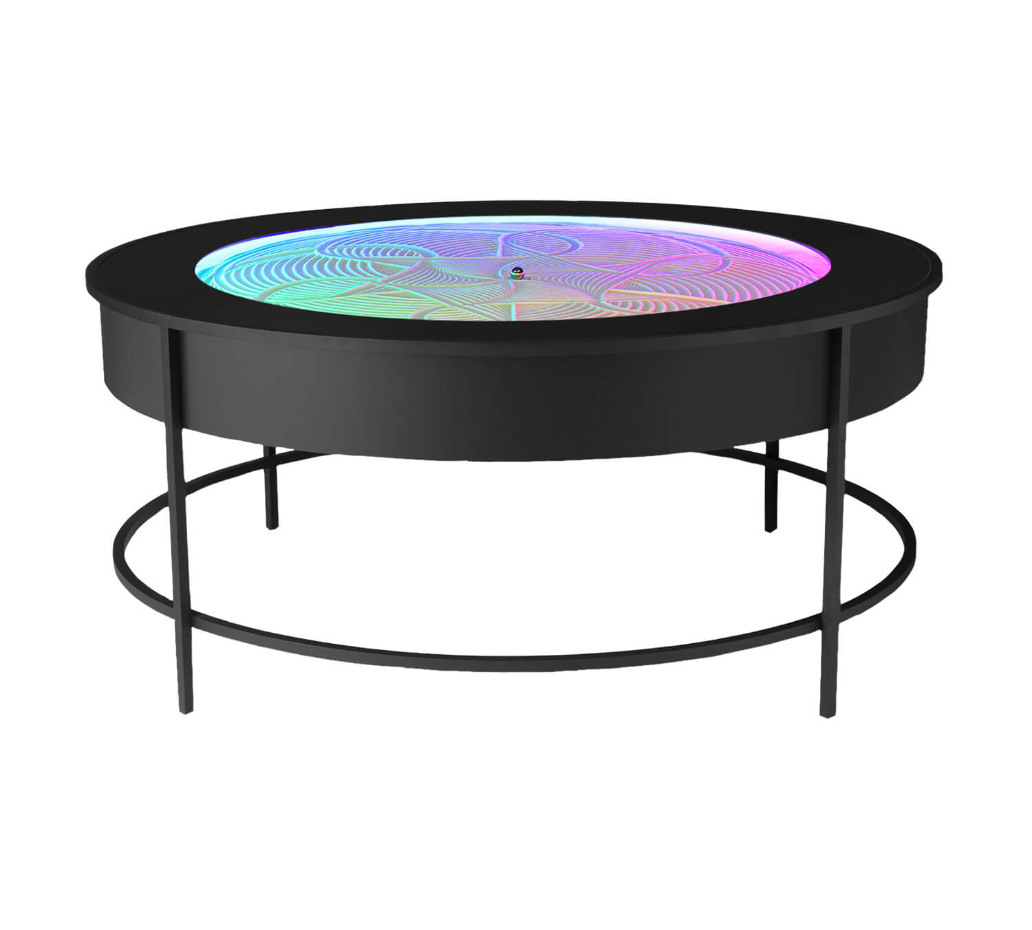 Luxury High End Sisyphus Metal Coffee Table with Glass Top
