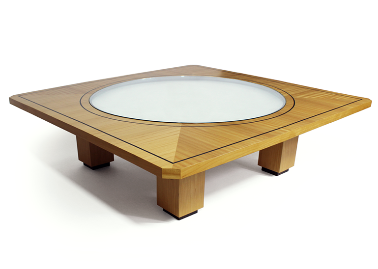Mid-Century Modern Satin Wood Coffee Table